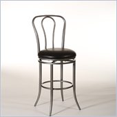 Hillsdale Aryssa 26 Swivel Counter Stool in Silver
