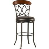 Hillsdale Dundee 30 Swivel Bar Stool in Dark Coffee