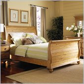 Hillsdale Hamptons Sleigh Bed in Weathered Pine