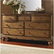 ADD TO YOUR SET: Hillsdale Hamptons 7 Drawer Dresser in Weathered Pine