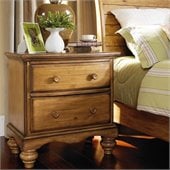 Hillsdale Hamptons 2 Drawer Nightstand in Weathered Pine