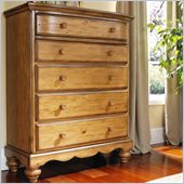 Hillsdale Hamptons 5 Drawer Chest in Weathered Pine