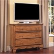 ADD TO YOUR SET: Hillsdale Hamptons 5 Drawer TV Dresser in Weathered Pine