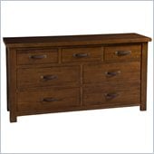 Hillsdale Outback Split 7 Drawer Dresser in Distressed Chestnut