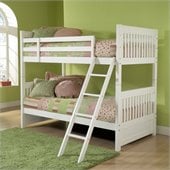 Hillsdale Lauren Twin over Full Bunk Bed in White
