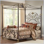 Hillsdale Stanton Canopy Bed in Old Brown Highlight
