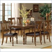 Hillsdale Arlington 7 Piece Dining Set in Weathered Brown