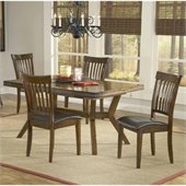 Hillsdale Arbor Hill 5 Piece Dining Set in Colonial Chestnut 