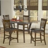 Hillsdale Arbor Hill 5 Piece Counter Height Dining Set in Chestnut
