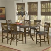 Hillsdale Arbor Hill 7 Piece Counter Height Dining Set in Chestnut