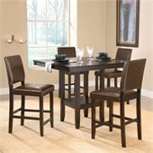 Hillsdale Arcadia 5 Piece Counter Height Dining Set in Espresso
