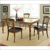 Hillsdale Bergamo 5 Piece Dining Set in Weathered Brown
