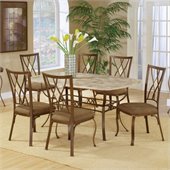Hillsdale Brookside 7 Piece Dining Set with Diamond Back Chairs