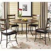 Hillsdale Cameron 5 Piece Wood Top Dining Set w/ Ladder Back Chairs