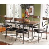 Hillsdale Cameron 7 Piece Rectangle Dining Set with X Back Chairs