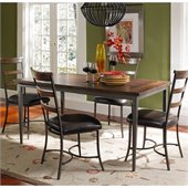 Hillsdale Cameron 5 Pc Rectangle Wood Dining Set w/ Ladder Back Chairs
