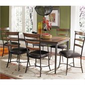 Hillsdale Cameron 7 Pc Rectangle Wood Dining Set w/ Ladder Back Chairs