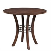 Hillsdale Cameron Wood Counter Height Table in Chestnut Brown