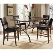 Hillsdale Cameron 5 Pc Counter Height Wood Dining Set w/ Parson Stools