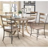 Hillsdale Charleston 5 Pc Round Wood Dining Set with LadderBack Chairs