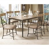 Hillsdale Charleston 7 Piece Rectangle Dining Set with X Back Chairs