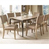 Hillsdale Charleston 7 Piece Rectangle Dining Set with Parson Chairs