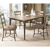 Hillsdale Charleston 5 Pc Rectangle Wood Dining Set with Ladder Chairs
