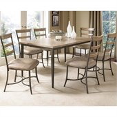 Hillsdale Charleston 7 Pc Rectangle Wood Dining Set with Ladder Chairs