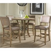 Hillsdale Charleston 5 Pc Counter Round Wood Pub Set w/ Parson Stools