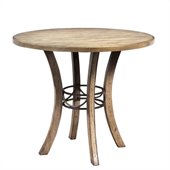 Hillsdale Charleston Round Wood Counter Height Table in Desert Tan