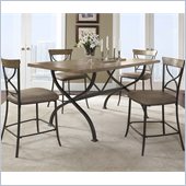 Hillsdale Charleston 5 Pc Counter Height Dining Set w/ X Back Stools
