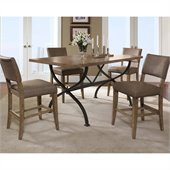 Hillsdale Charleston 5 Pc Counter Height Dining Set w/ Parson Stools