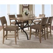 Hillsdale Charleston 7 Pc Counter Height Dining Set w/ Parson Stools