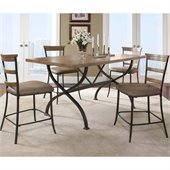 Hillsdale Charleston 5 Pc Counter Height Dining Set w/ Ladder Stools