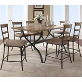 Hillsdale Charleston 7 Pc Counter Height Dining Set w/ Ladder Stools