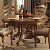 Hillsdale Hamptons Round Dining Table in Weathered Pine