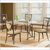 Hillsdale Harbour Point 5 Pc Octagon Dining Set with Metal Oval Chair