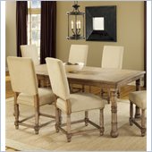 Hillsdale Hartland 5 Piece Dining Set with 4 Side Chairs in Light Oak