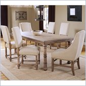 Hillsdale Hartland 7 Piece Dining Set in Light Oak