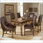 Hillsdale Hartland 7 Piece Dining Set in Dark Oak