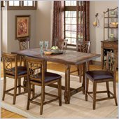 Hillsdale Villagio 7 Piece Counter Dining Set in Dark Chestnut