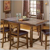 Hillsdale Villagio Trestle Counter Height Dining Table in Dark Chestnut