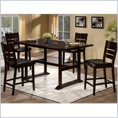 Hillsdale Whitfield 5 Piece Counter Height Dining Set in Merlot