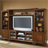Hillsdale Grand Bay Large Entertainment Wall in Warm Brown