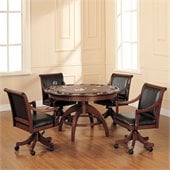 Hillsdale Palm Springs 5 Piece Game Set in Medium Brown Cherry