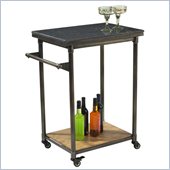 Hillsdale Thornhill Small Kitchen Cart in Washed Ash/Pewter/Black Rub