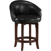 Hillsdale Dartford 25 Swivel Counter Stool in Dark Brown Cherry
