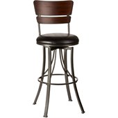 Hillsdale Santa Monica 26 Swivel Counter Stool in Pewter / Cherry