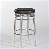 Hillsdale Hyde Park 30 Backless Swivel Bar Stool in Chrome
