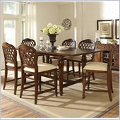 Hillsdale Woodridge 7 Piece Counter Height Dining Set in Walnut